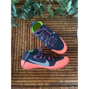 Cute Nike Free Hyperfeel Run Trail Sneakers Womens Size 9 Orange Blue Athletic